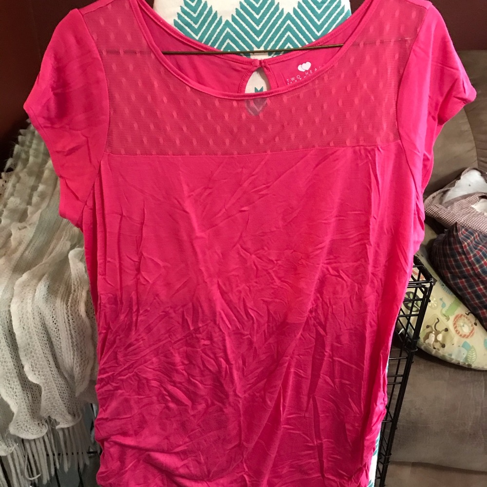 Maternity dress shirt pink